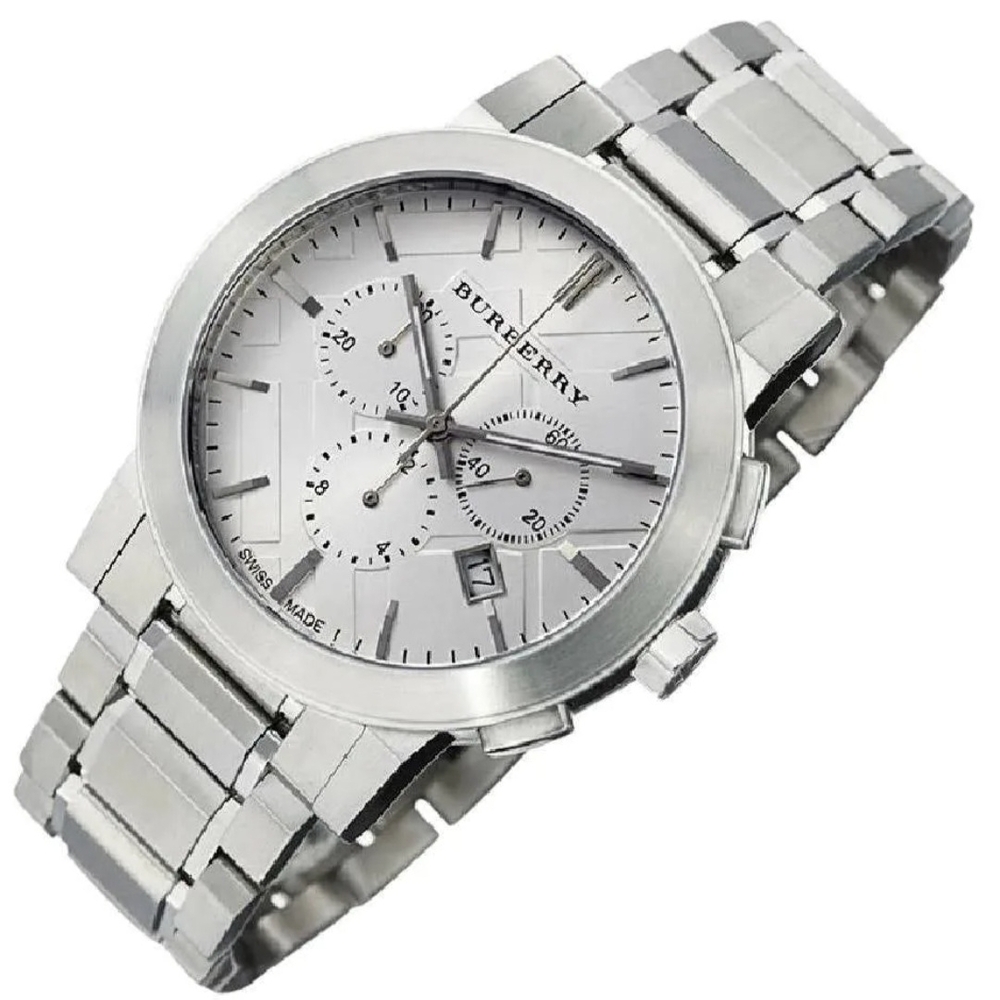 Burberry Silver Smartwatch with Chronograph Features BU9350